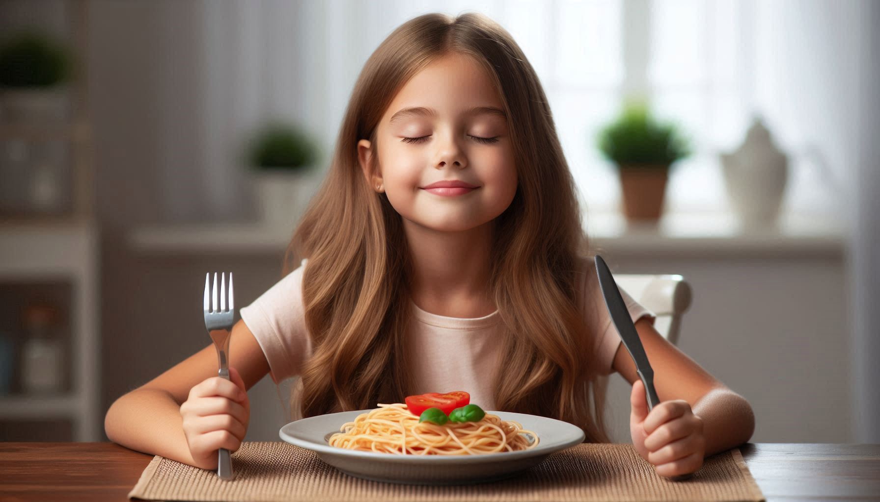 目を閉じて食事をする 脳のトレーニング